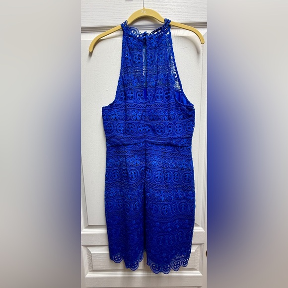 BB Dakota Royal Blue Lace Mini Dress - Picture 2 of 4